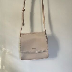 Matt & Nat - Vegan Leather Cream Crossbody Bag Purse Satchel